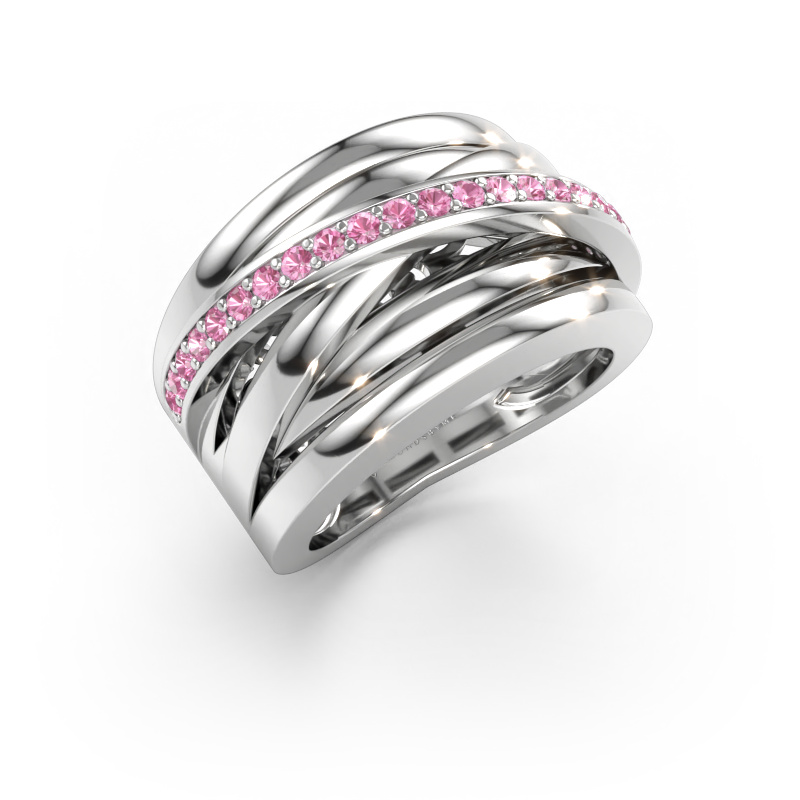 Bild av Ring Clair 1 585 vitt guld Rosa safir 1.5 mm