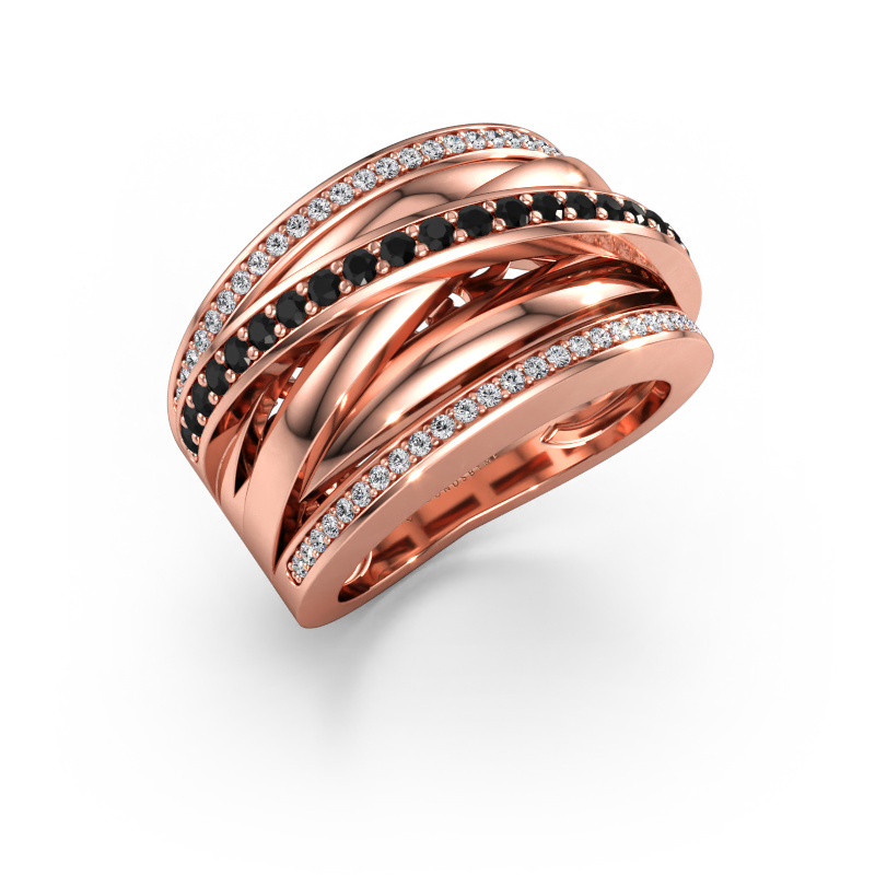 Bild av Ring Clair 2 585 roséguld Svart diamant 0.628 crt