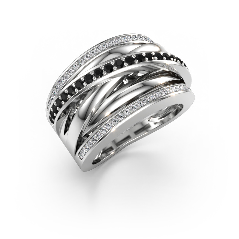 Imagen de Anillo Clair 2 585 oro blanco Diamante negro 0.628 crt