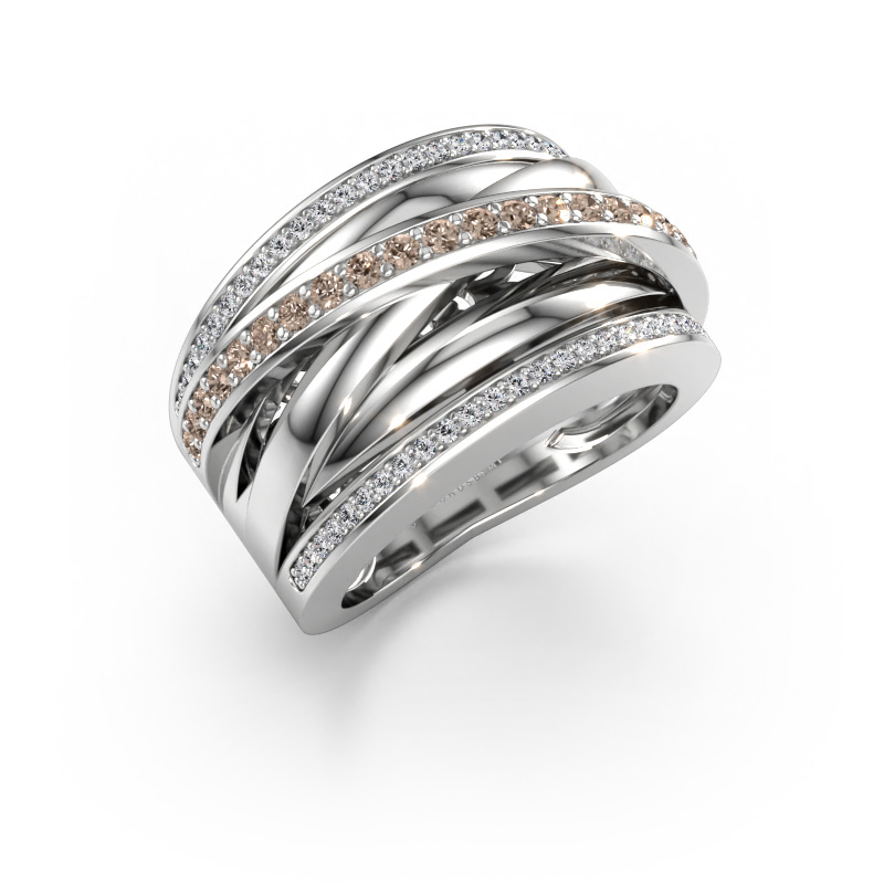 Bild av Ring Clair 2 585 vitt guld Brun diamant 0.565 crt