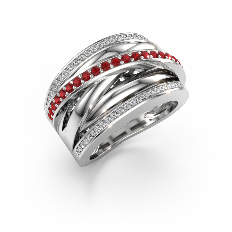 Immagine di Anello Clair 2 585 oro bianco Rubino 1.5 mm
