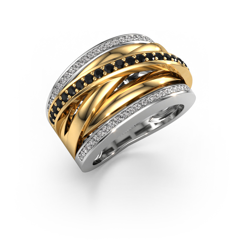 Image of Ring Clair 2 585 white gold Black diamond 0.628 crt