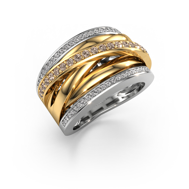Bild von Ring Clair 2 585 Weißgold Braun Diamant 0.565 crt