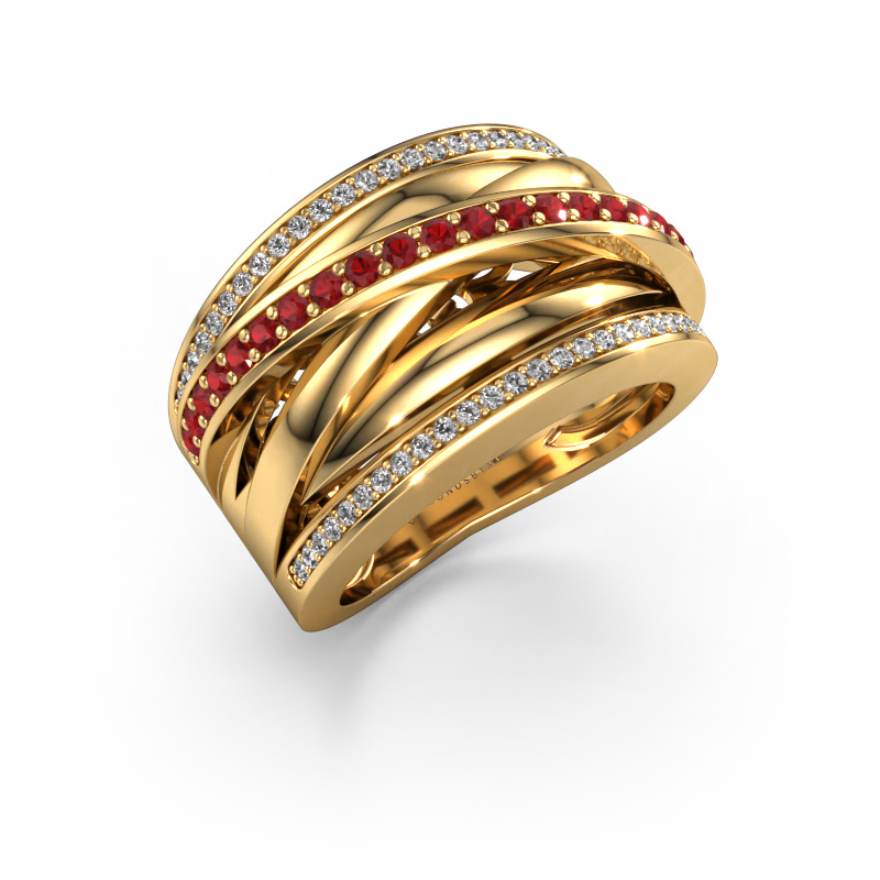 Image of Ring Clair 2 585 gold Ruby 1.5 mm