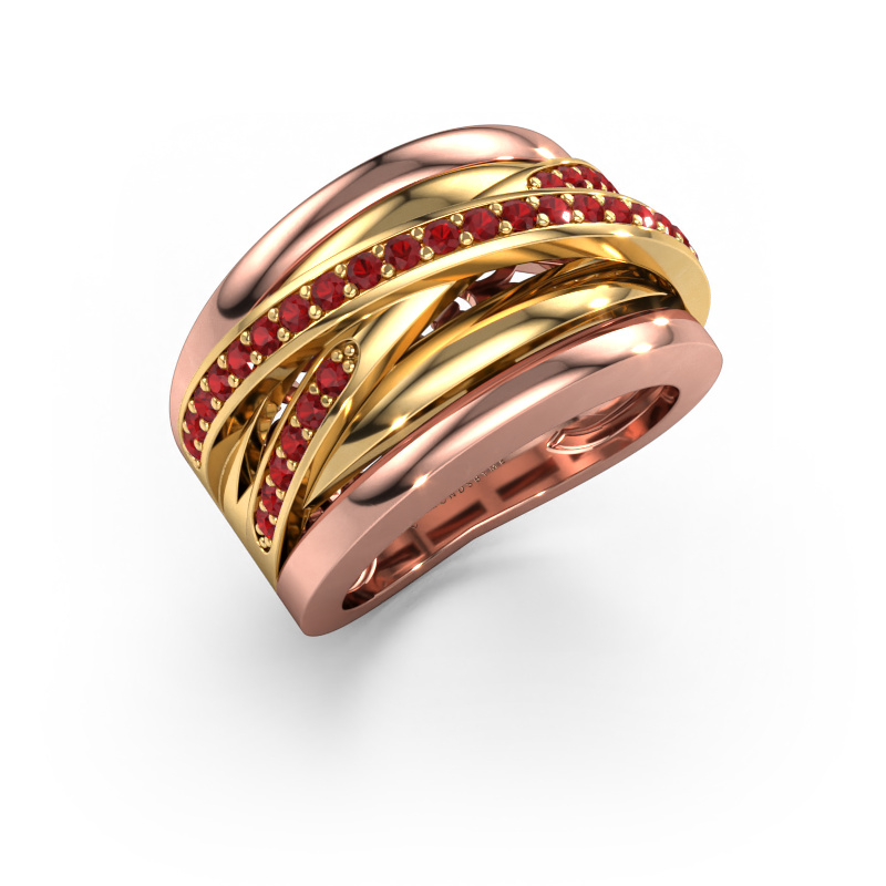 Image of Ring Clair 3 585 rose gold Ruby 1.5 mm