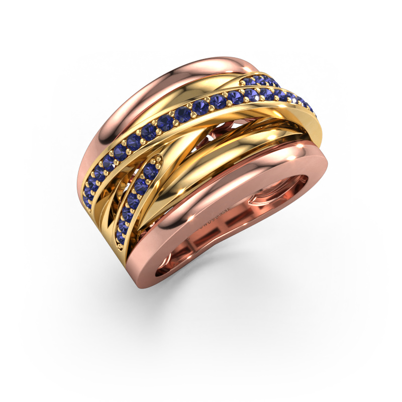 Bild von Ring Clair 3 585 Roségold Saphir 1.5 mm