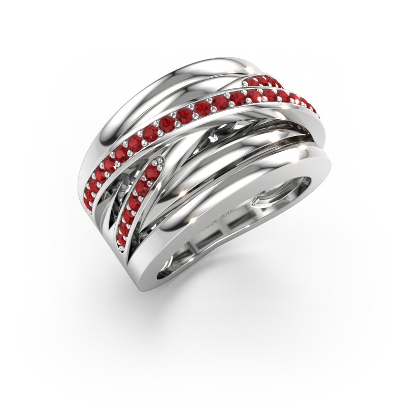 Immagine di Anello Clair 3 585 oro bianco Rubino 1.5 mm