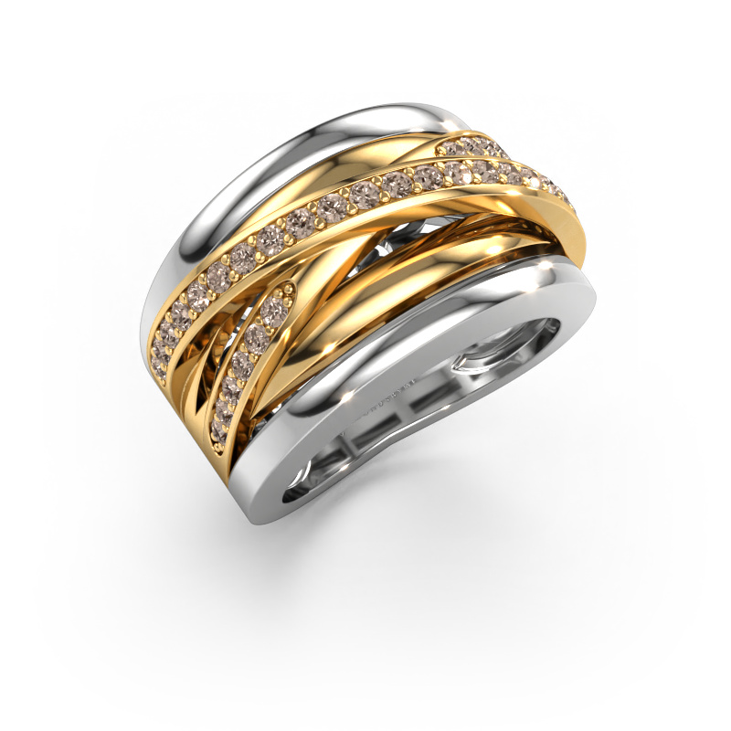 Image of Ring Clair 3 585 white gold Brown diamond 0.495 crt