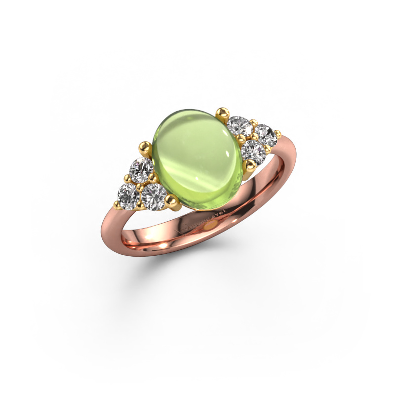 Image of Ring Clarice 585 rose gold Peridot 10x8 mm