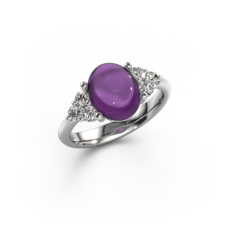 Image of Ring Clarice 950 platinum Amethyst 10x8 mm