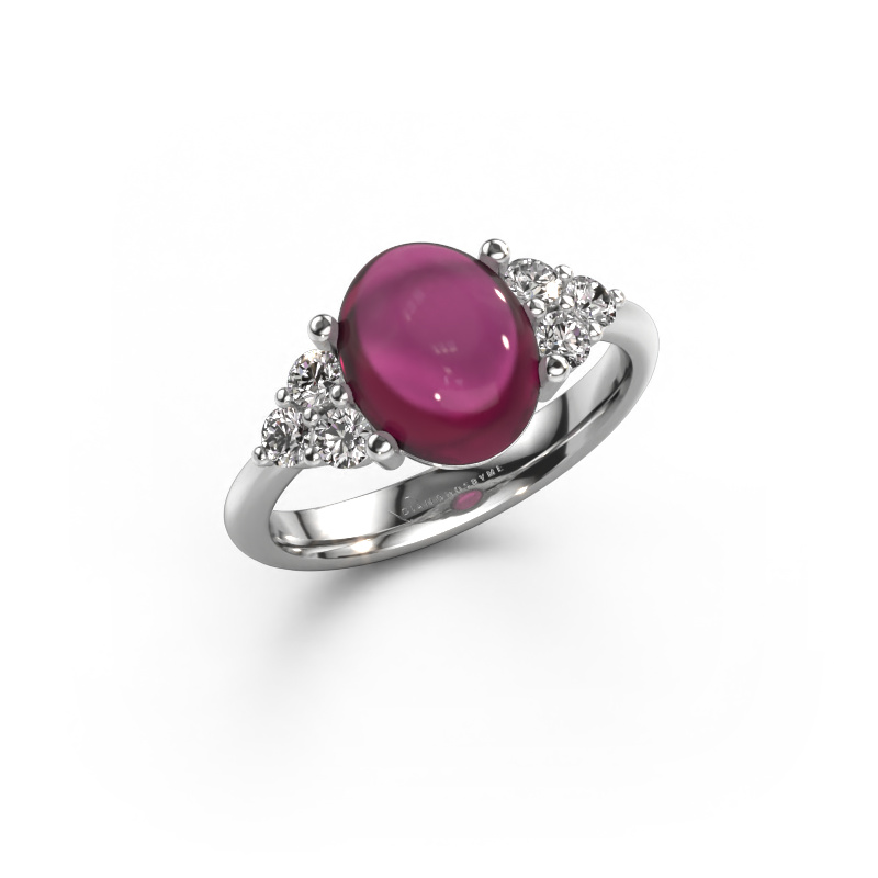 Bild von Ring Clarice 950 Platin Rhodolit 10x8 mm