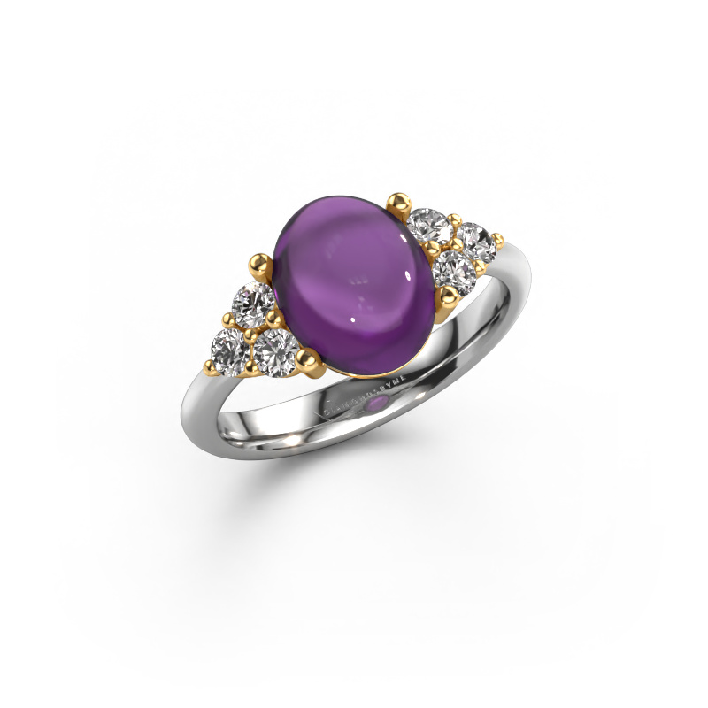 Image of Ring Clarice 585 white gold Amethyst 10x8 mm