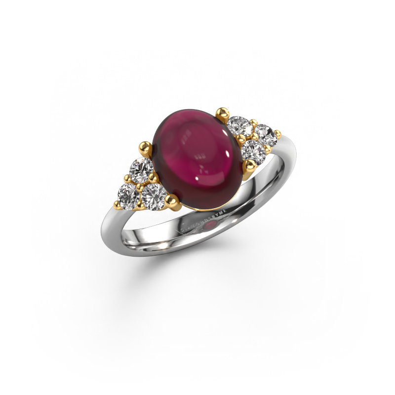 Image of Ring Clarice 585 white gold Garnet 10x8 mm
