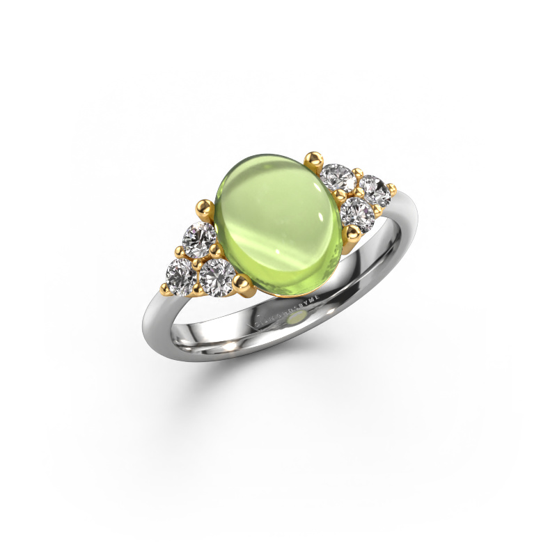 Image of Ring Clarice 585 white gold Peridot 10x8 mm