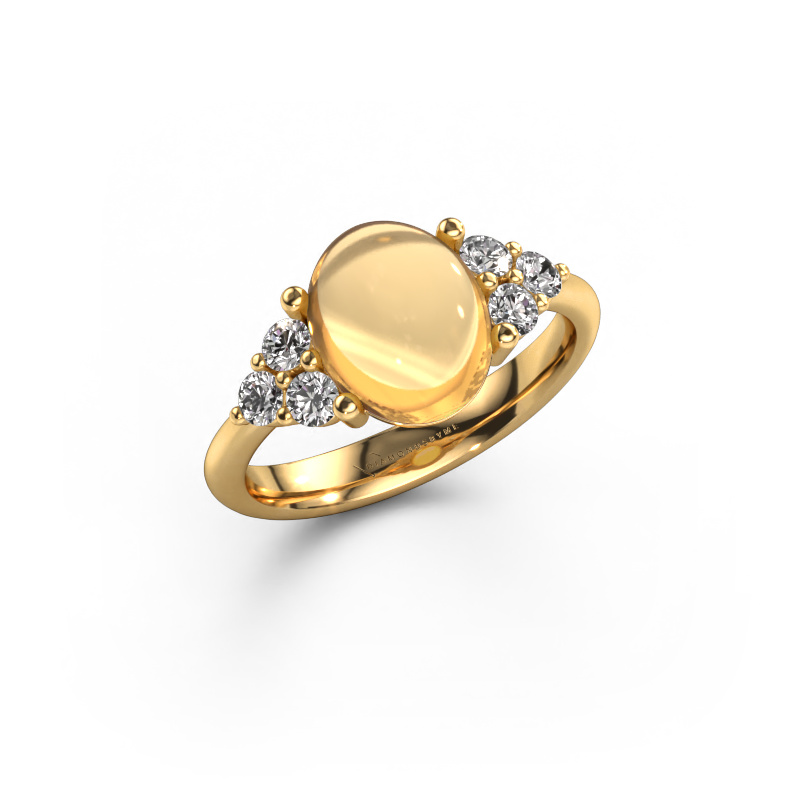 Bild von Ring Clarice 585 Gold Citrin 10x8 mm