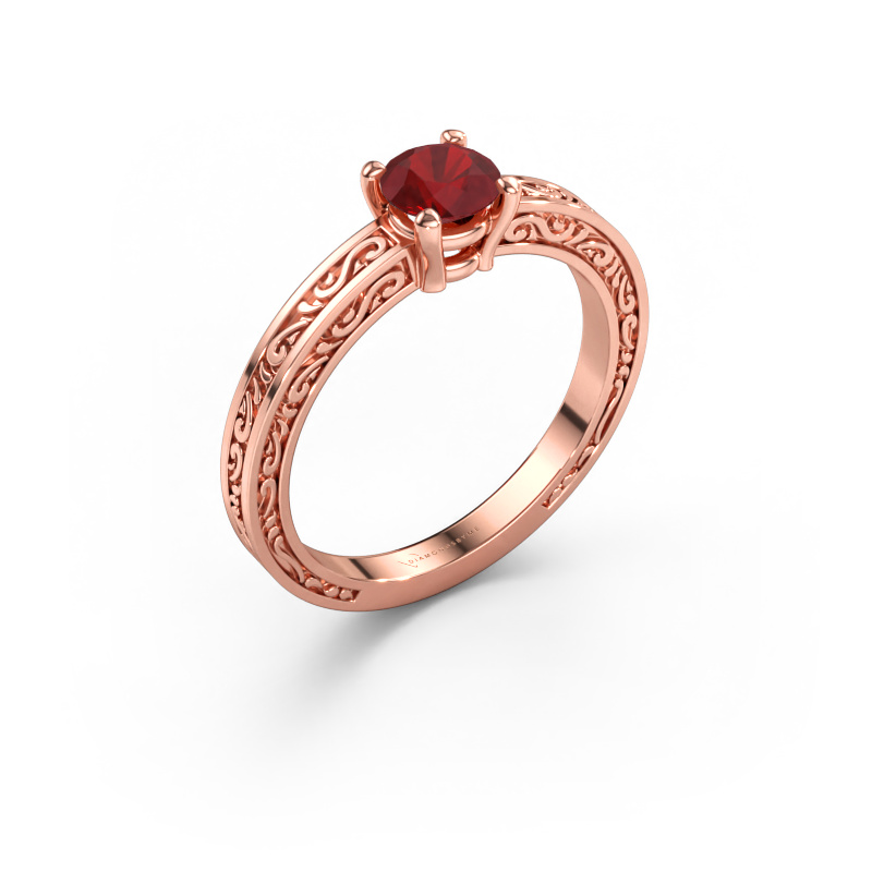 Bild av Förlovningsring Claudette 1 585 roséguld Rubin 5 mm