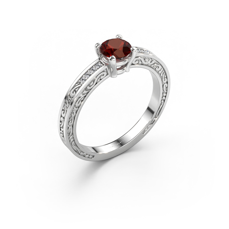 Bild von Verlobungsring Claudette 2 585 Weißgold Granat 5 mm