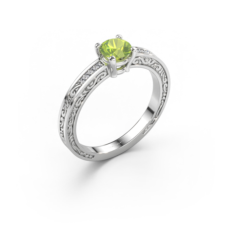 Bild von Verlobungsring Claudette 2 585 Weißgold Peridot 5 mm