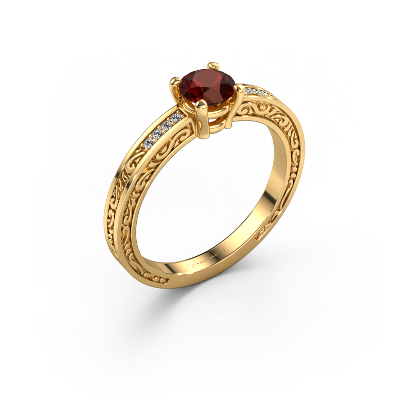 Bild von Verlobungsring Claudette 2 585 Gold Granat 5 mm