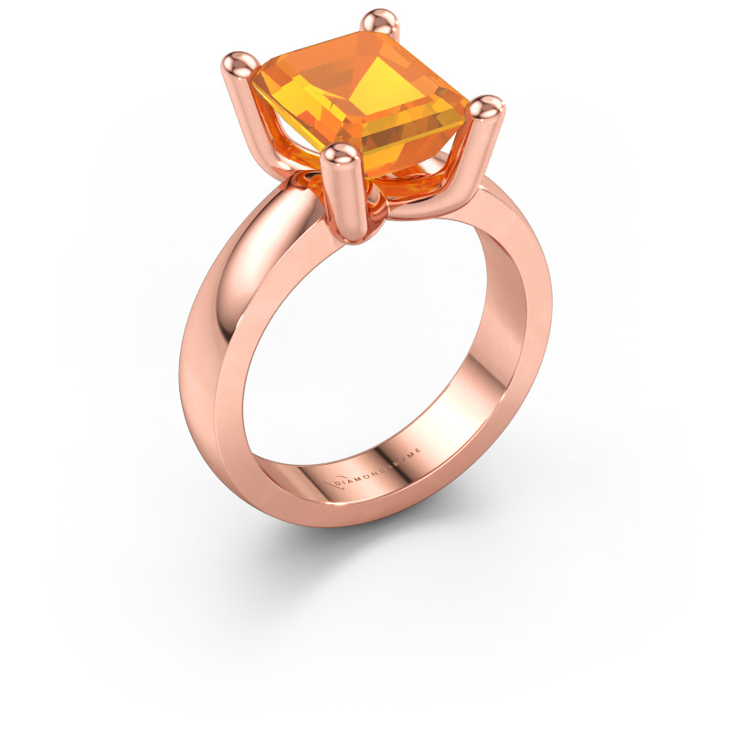 Immagine di Anello Clelia EME 585 oro rosa Citrino 10x8 mm