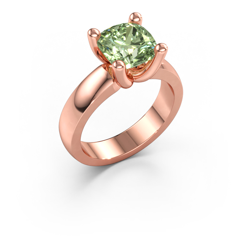 Immagine di Anello Clelia CUS 585 oro rosa Diamante lab grown verde 8 mm