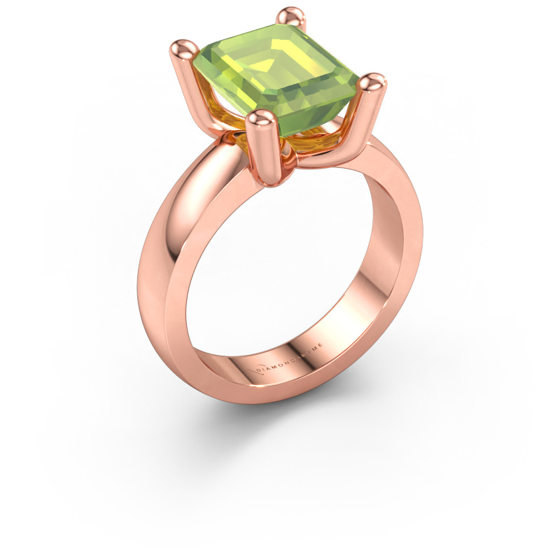Immagine di Anello Clelia EME 585 oro rosa Peridoto 10x8 mm