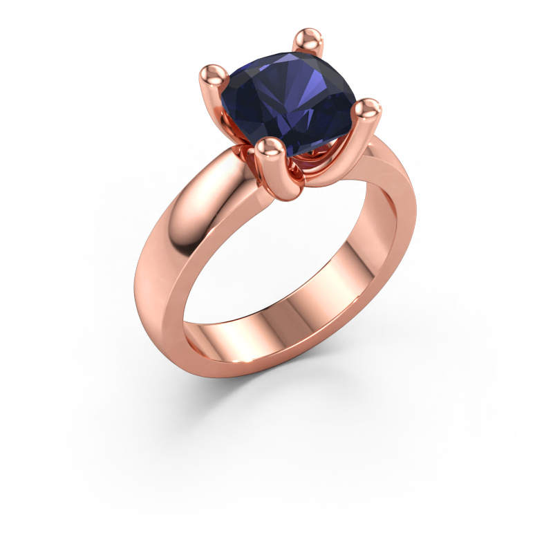 Immagine di Anello Clelia CUS 585 oro rosa Zaffiro 8 mm