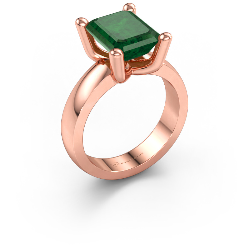 Bild av Ring Clelia EME 585 roséguld Smaragd 10x8 mm