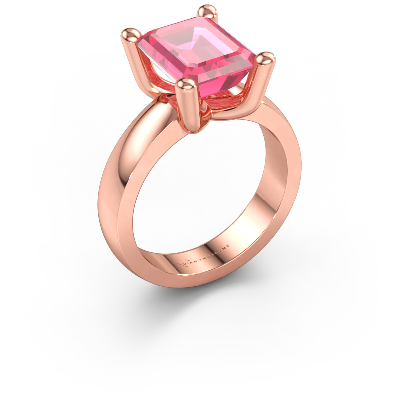 Bild av Ring Clelia EME 585 roséguld Rosa safir 10x8 mm