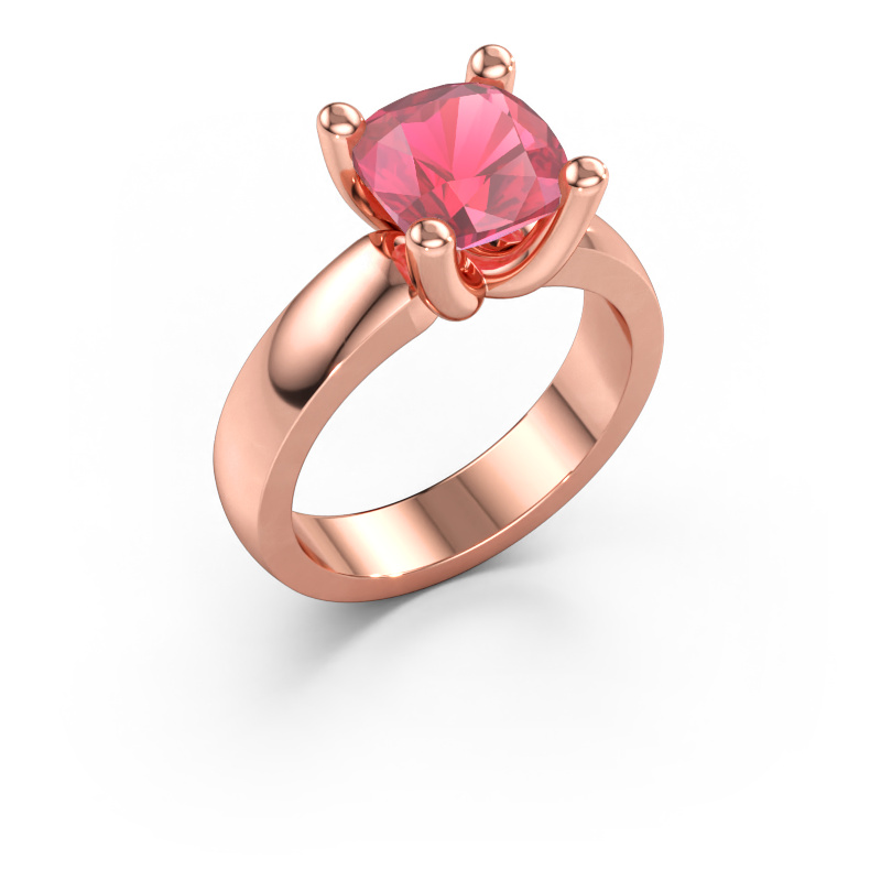 Immagine di Anello Clelia CUS 585 oro rosa Tormalina rosa 8 mm