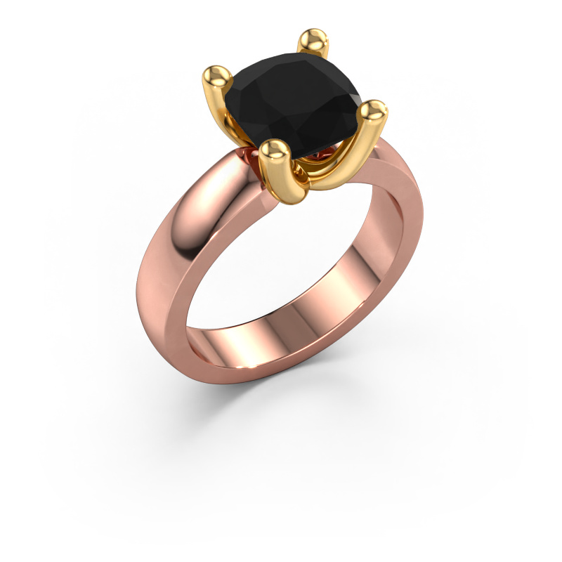 Image of Ring Clelia CUS 585 rose gold Black diamond 3.20 crt