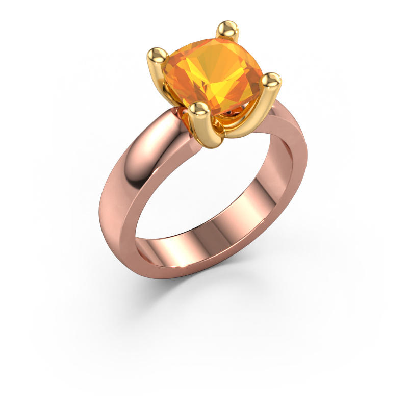 Image of Ring Clelia CUS 585 rose gold Citrin 8 mm