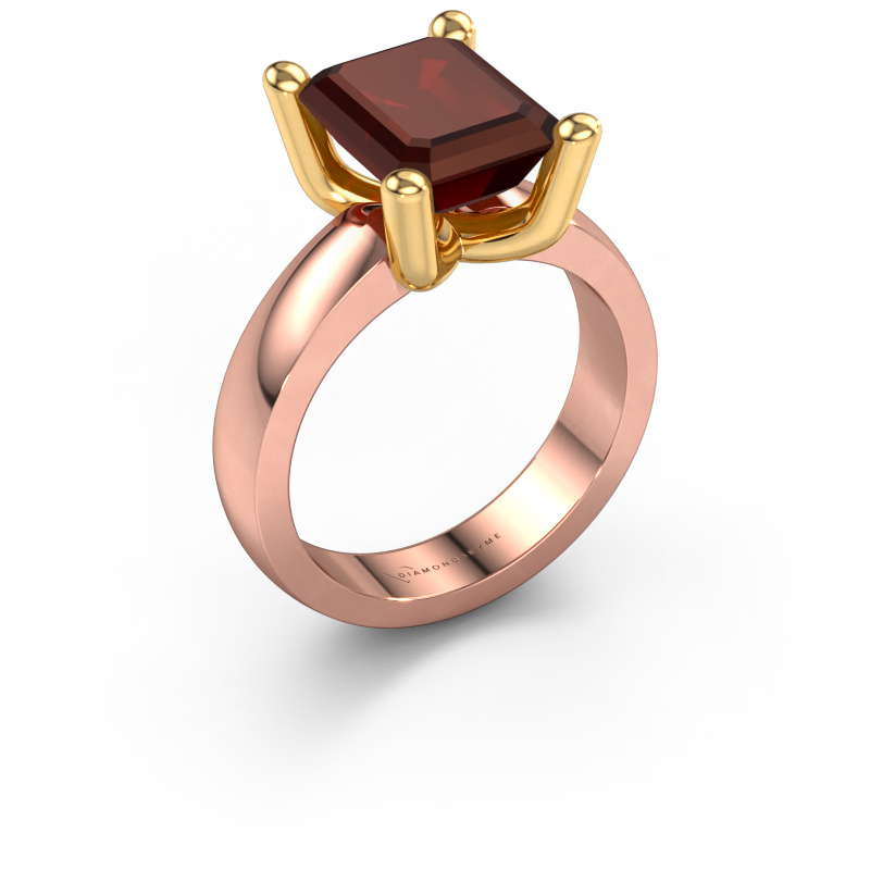Bild von Ring Clelia EME 585 Roségold Granat 10x8 mm
