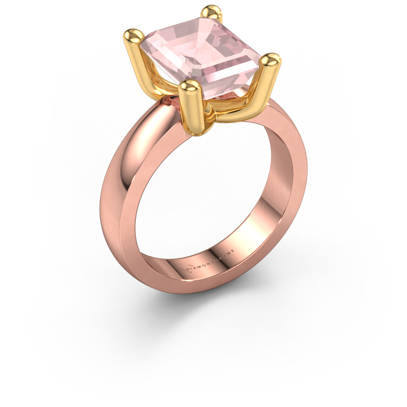 Bild von Ring Clelia EME 585 Roségold Morganit Champagner 10x8 mm