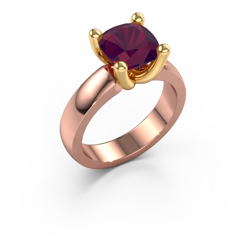 Image of Ring Clelia CUS 585 rose gold Rhodolite 8 mm