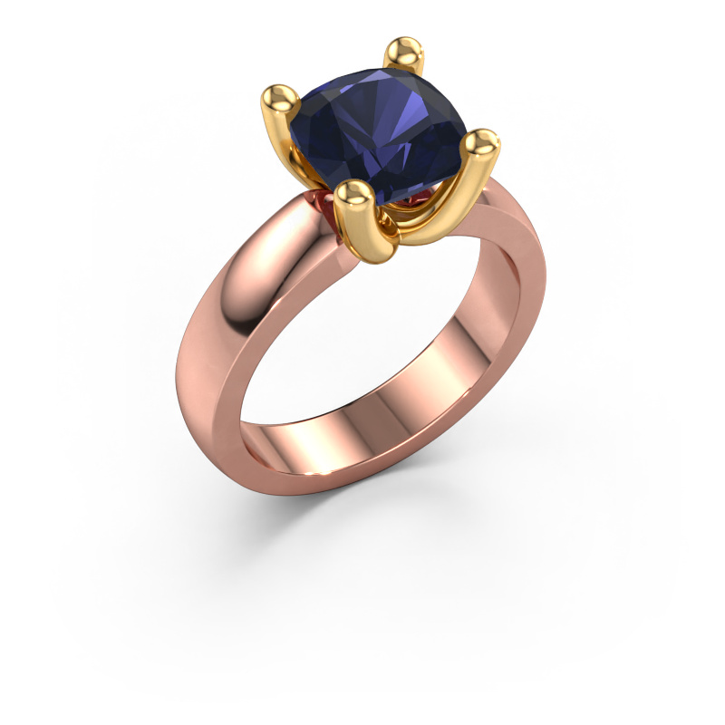 Image of Ring Clelia CUS 585 rose gold Sapphire 8 mm