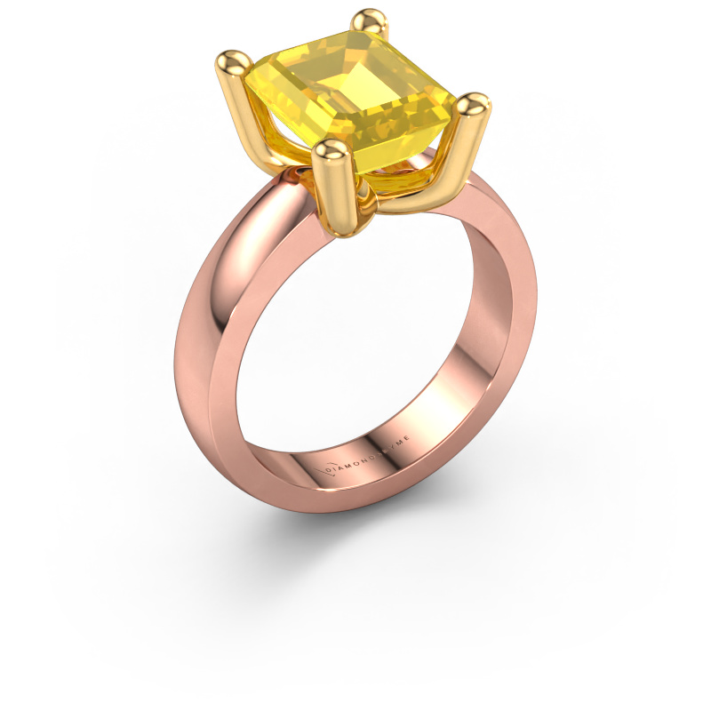 Bild von Ring Clelia EME 585 Roségold Gelb Saphir 10x8 mm