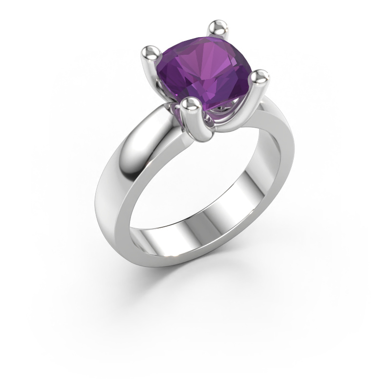 Bild av Ring Clelia CUS 585 vitt guld Ametist 8 mm