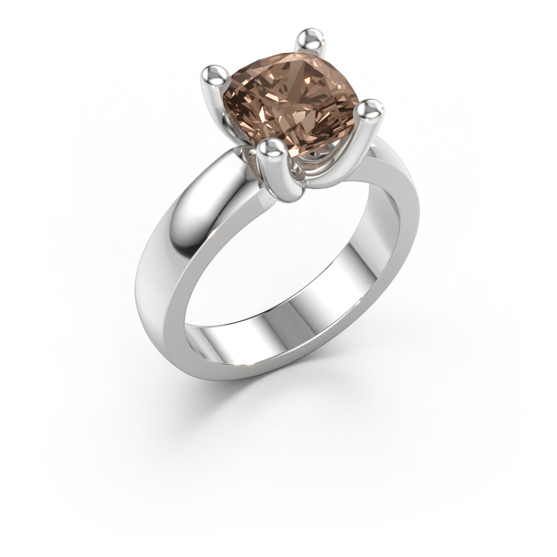Immagine di Anello Clelia CUS 585 oro bianco Diamante marrone 2.50 crt
