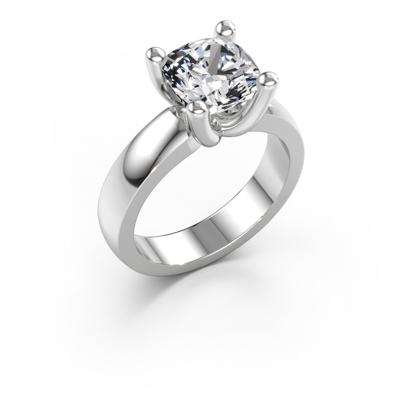 Bild av Ring Clelia CUS 585 vitt guld Diamant efter eget val 8 mm