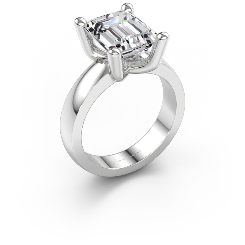 Immagine di Anello Clelia EME 585 oro bianco Diamante a tua scelta 10x8 mm
