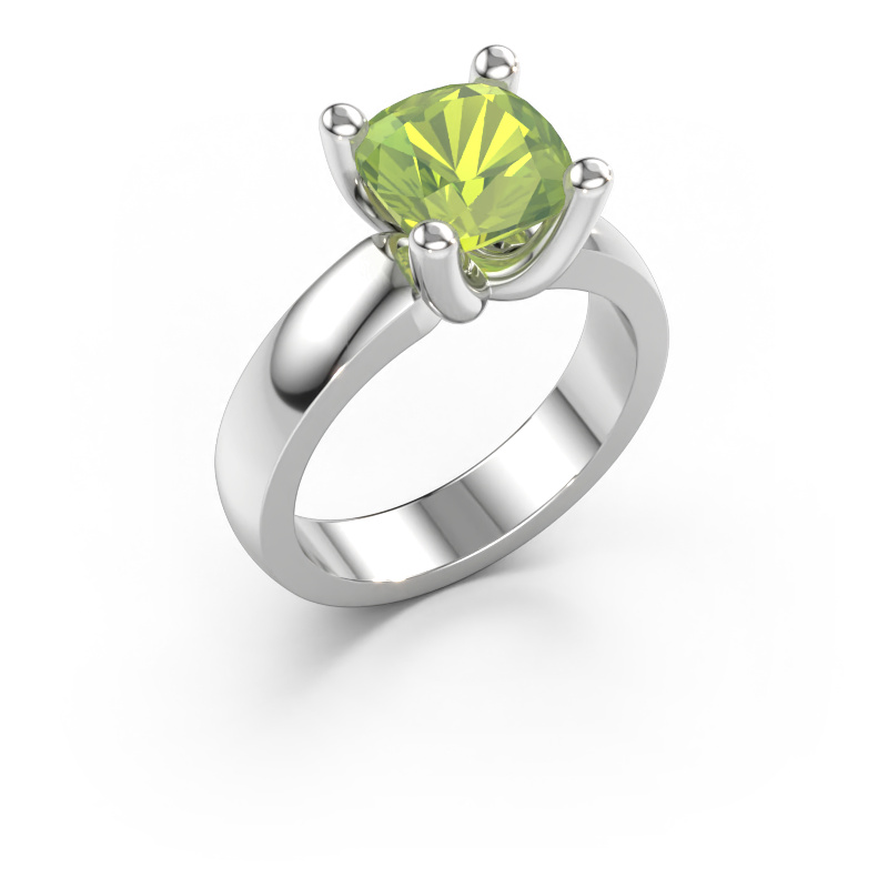 Bild von Ring Clelia CUS 585 Weißgold Peridot 8 mm