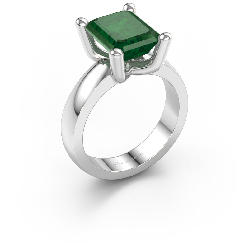 Bild av Ring Clelia EME 585 vitt guld Smaragd 10x8 mm