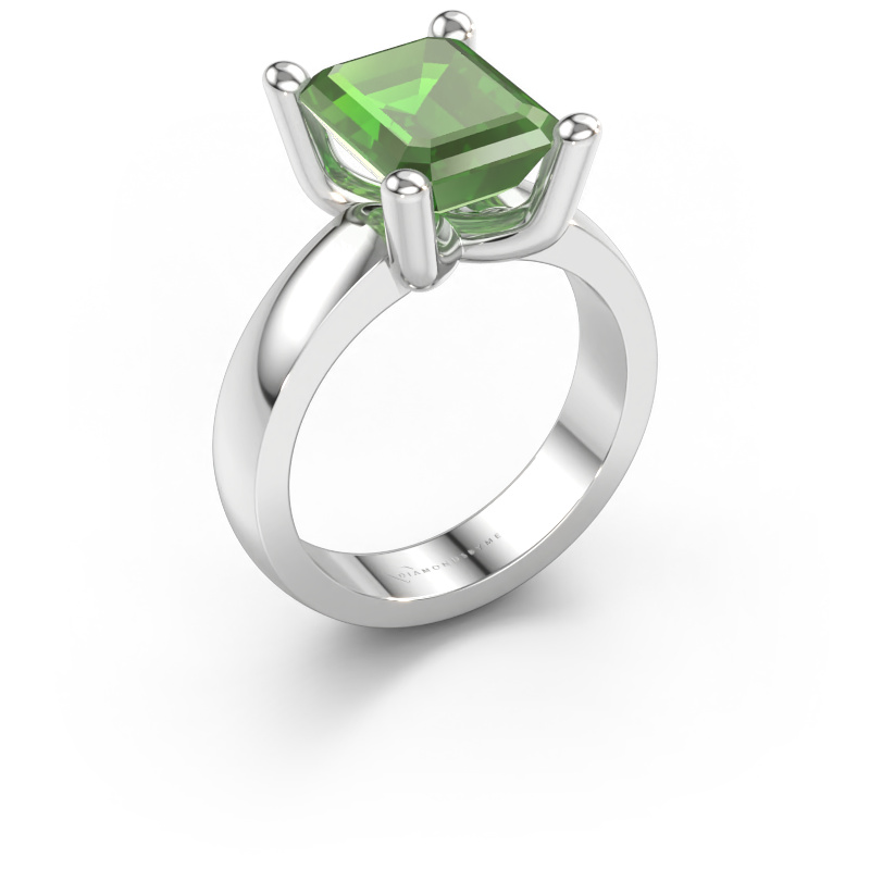 Bild av Ring Clelia EME 585 vitt guld Grön turmalin 10x8 mm