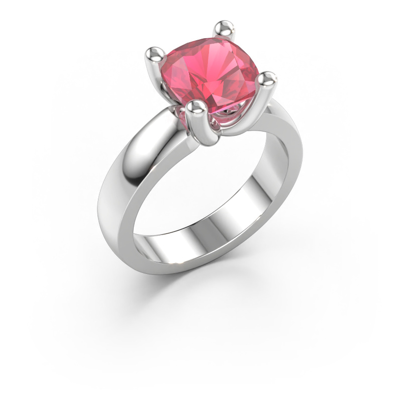 Bild av Ring Clelia CUS 585 vitt guld Rosa turmalin 8 mm
