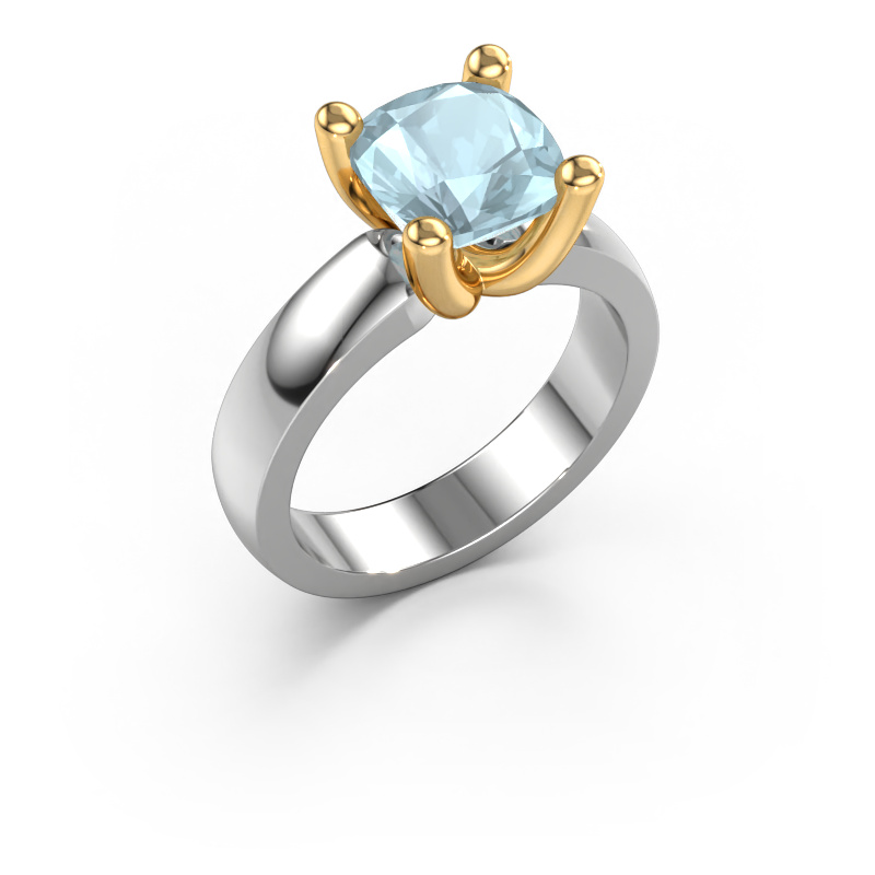 Image of Ring Clelia CUS 585 white gold Aquamarine 8 mm