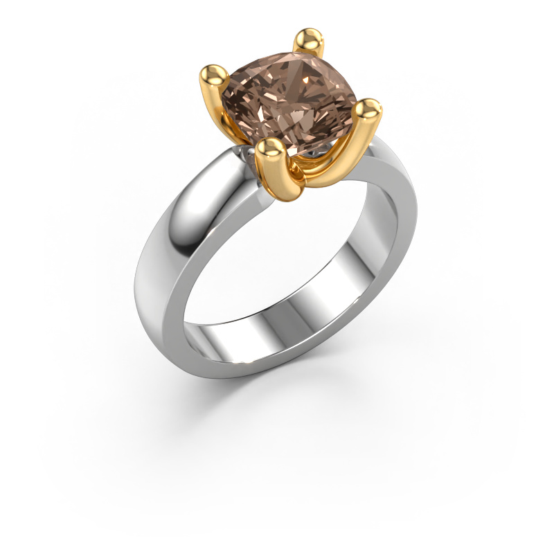 Image of Ring Clelia CUS 585 white gold Brown diamond 2.50 crt