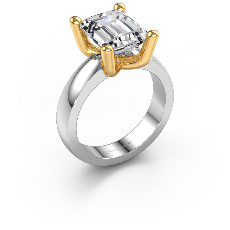 Afbeelding van Ring Clelia EME 585 Witgoud Custom diamant 10x8 mm