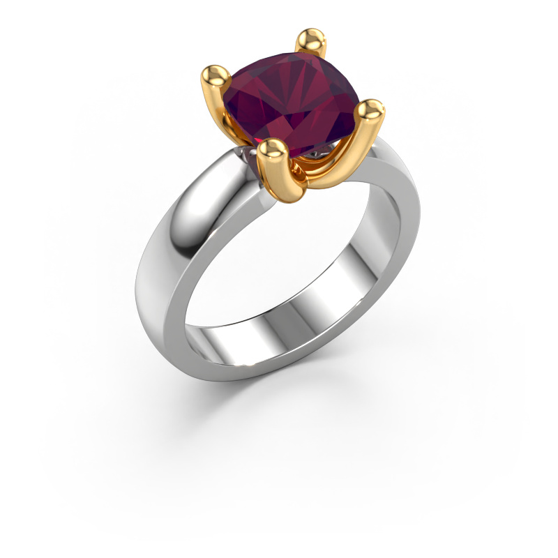 Image of Ring Clelia CUS 585 white gold Rhodolite 8 mm