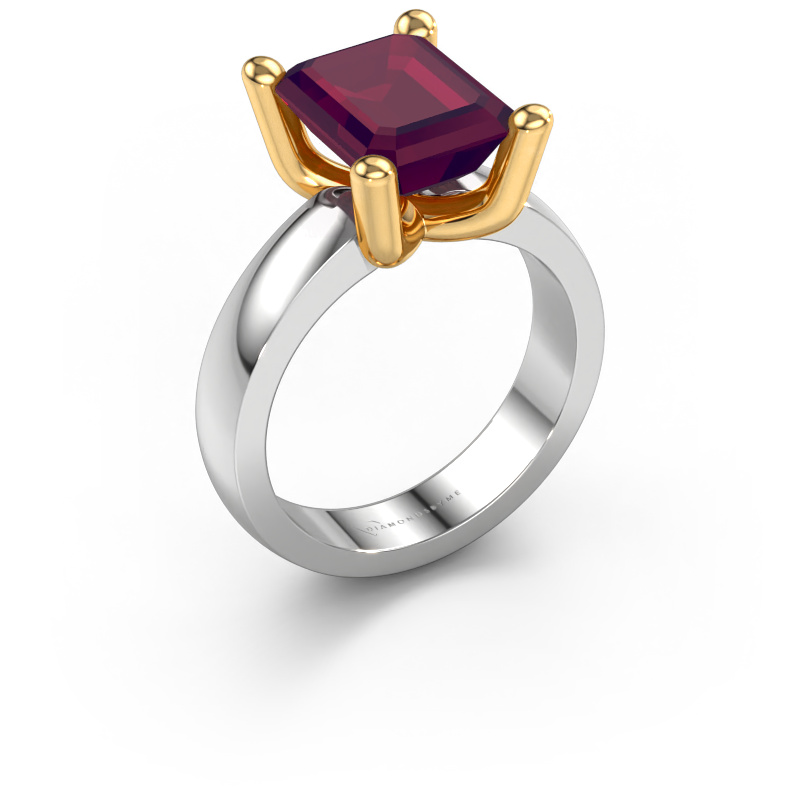 Afbeelding van Ring Clelia EME 585 witgoud Rhodoliet 10x8 mm